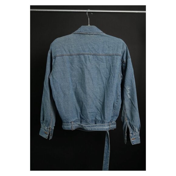 Cropped Denim Riding Jacket - Picture 3 of 4